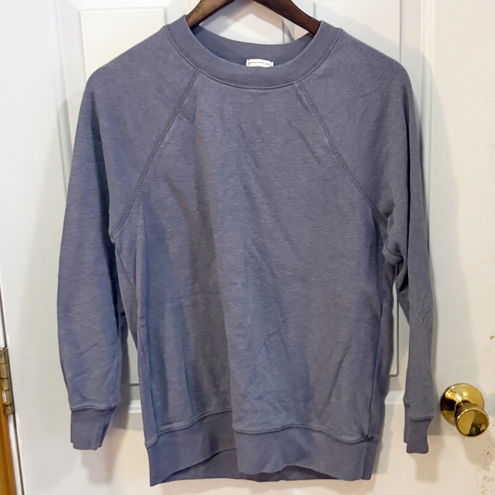 American Eagle Sweatshirt Womens XS Blue Purple Raglan Jegging Fit Soft Pullover